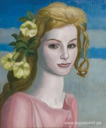 Ung flicka med blommor