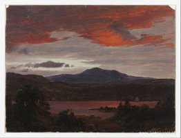 Turner Pond med Pomola Peak och Baxter Peak, Maine