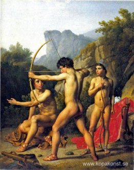Tre spartanska pojkar