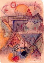 Studie av form och färg № 9 med järnvägsbro