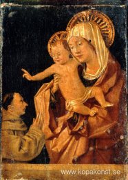 Madonna och barn med en bedjande franciskansk donator