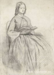 Elizabeth Siddall i en stol