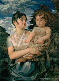 Pauline Runge med sin tvååriga son