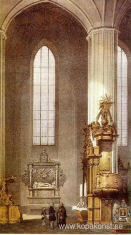 Interiör av Bernardine Church i Vilnius, Litauen