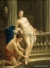 Grekisk kvinna vid badet