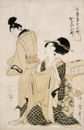 En geisha i hennes älskares rum