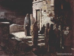 Kristus och hans lärjungar gick in i Getsemane trädgård