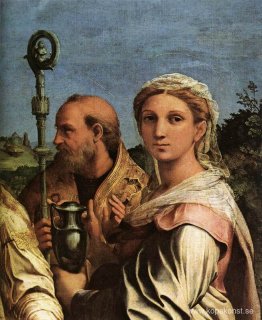 St. Cecilia med heliga (detalj)