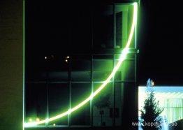 Grön Neon ofullständig cirkel