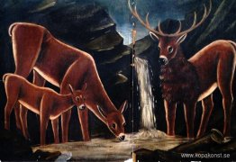 Rådjur med sina fawns