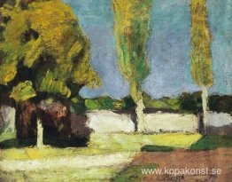 Landskap i Alfölden med unga män