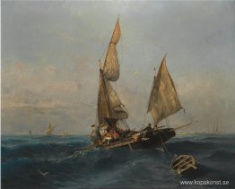 Fiskebåt i hackigt vatten