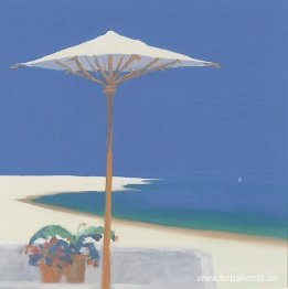 Yacht passerar terrassen