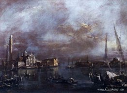 Markusplatsens bassäng, med San Giorgio och Giudecca, ca 1774 (o