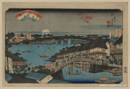 Kvällsglöd vid Ryogoku-bron