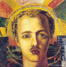 Porträtt av poet-futuristen Wassily Kamensky