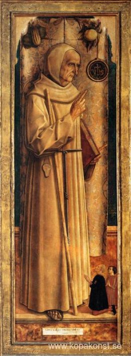 Saint James of the Marches med två knästående donator