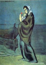 Mor och barn på stranden