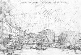 Canal Grande längs Ponte del Rialto