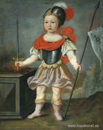 Pojke klädd som romersk soldat