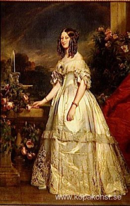 Porträtt av prinsessan Victoria av Saxe Coburg och Gotha