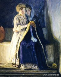 Kristus och hans mor studerar skrifterna