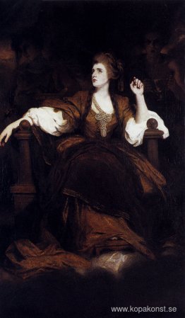 Porträtt av Mrs Siddons som den tragiska musan