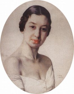 Porträtt av B. Popova (Paris)