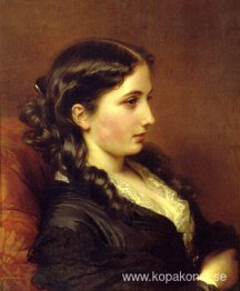 Studie av en flicka i profil