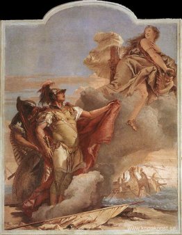 Venus farväl till Aeneas, från Aeneidens rum i Palazzina