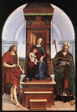 Madonnan och barnet med Johannes Döparen och St Nicholas av Bari