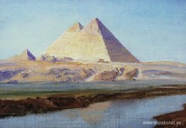 De stora pyramiderna av Cheops och Chephren