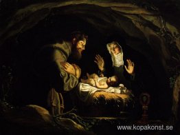 Den heliga Franciskus och den heliga Clara av Assisi i tillbedja