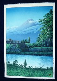 Mount Fuji från Taganora Bridge