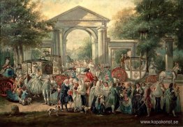 Fiesta i en botanisk trädgård
