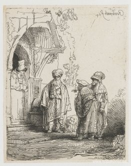 Tre orientaliska figurer (Jacob och Laban)