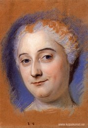 Studie för porträtt av okänd kvinna