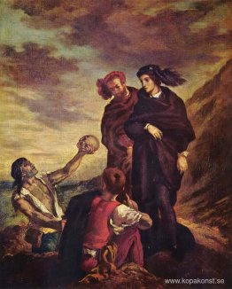 Hamlet och Horatio på kyrkogården