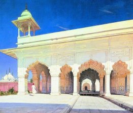 Throne Hall of the Great Mughal Shah Jahan och Aurang-Zeb i Delh