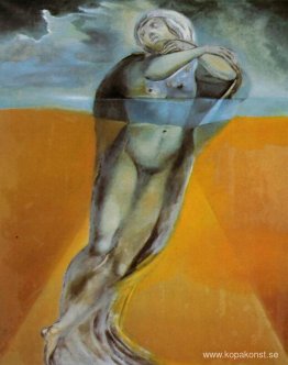 Figur i vattnet - efter en teckning av Michelangelo för "Kristi