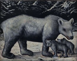 Vitbjörn med sina ungar