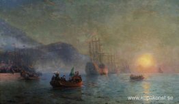 Columbus seglar från Palos