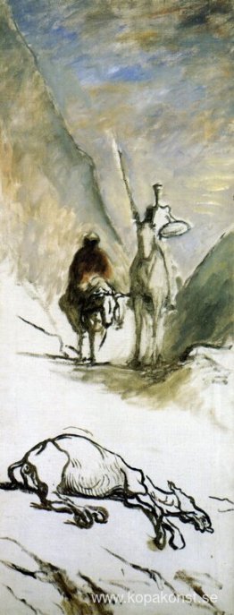 Don Quijote, Sancho Pansa och den döda mulan