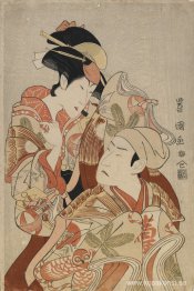 Skådespelarna Matsumoto Yonesaburô I och Nakamura Denkurô IV