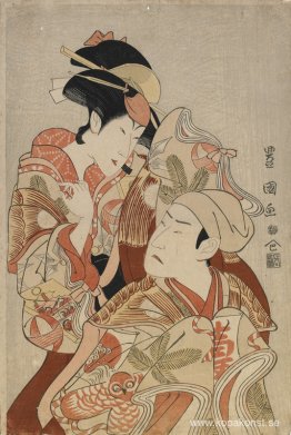 Skådespelarna Matsumoto Yonesaburô I och Nakamura Denkurô IV