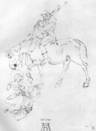 Madonna och barn med säckpipare