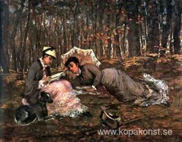 Läsning i skogen
