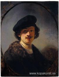 Självporträtt med skuggade ögon