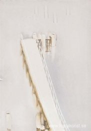 Lavender Bay Pier i regnet