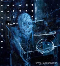 Människoskalle i rymden